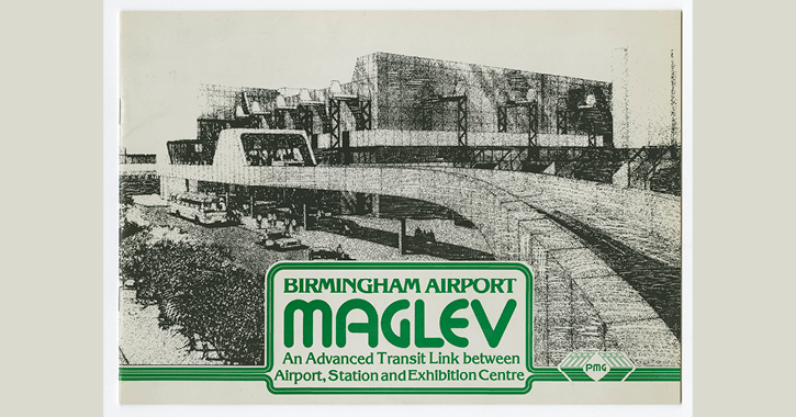 Old advert for Birmingham airport MAGLEV train